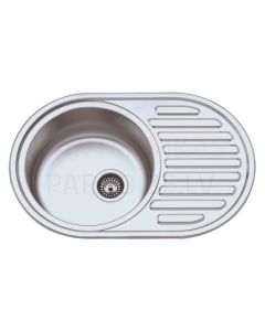 NOVE stainless steel kitchen sink PORTO 77x50 cm + siphon