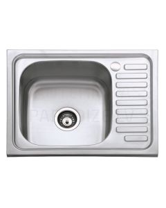 NOVE stainless steel kitchen sink LOUROSA 65x50 cm + siphon