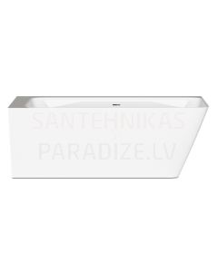 PAA akmens masas vanna QUADRO CORNER D 1600x750x600 (glancēts Alpine balts)