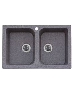 PLATINUM Granite sink TWIN 7648D graphite