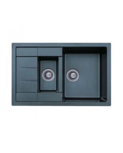 PLATINUM Granite sink Germece 7850W TOSKANA black metallic