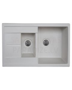 PLATINUM Granite sink KESSAN 7850W white