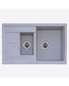 PLATINUM Granīta izlietne KESSAN 7850W pelēka