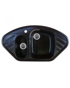 PLATINUM Granīta izlietne LARGO 9250 melna