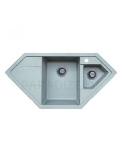 PLATINUM Granite sink Germece 9950 PANDORA gray metallic