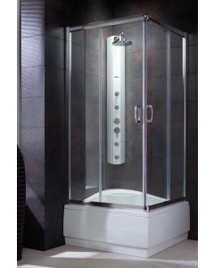 RADAWAY dušas kabīne PREMIUM PLUS C 170x80x80 Chrome + brūns stikls