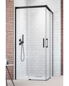 RADAWAY dušas kabīne IDEA BLACK KDD 205x 80x 80 Melns + caurspīdīgs stikls