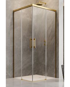 RADAWAY dušas kabīne IDEA GOLD KDD 205x 80x 80 Zelts + caurspīdīgs stikls