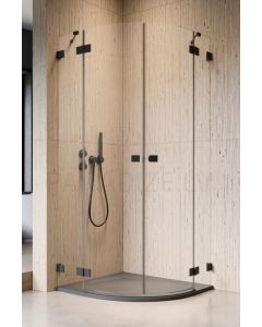 RADAWAY dušas kabīne ESSENZA PRO BLACK PDD 200x 80x 80 Melns + caurspīdīgs stikls