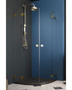 RADAWAY dušas kabīne ESSENZA PRO GOLD PDD 200x 80x 80 Zelts + caurspīdīgs stikls