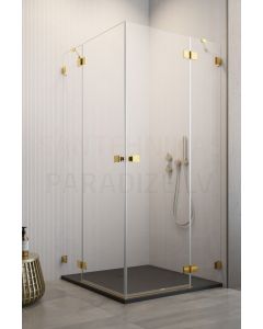 RADAWAY dušas kabīne ESSENZA PRO GOLD KDD 200x 80x 80 Zelts + caurspīdīgs stikls