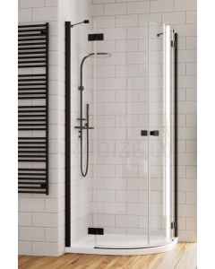 RADAWAY dušas kabīne ESSENZA NEW BLACK PDD 200x 80x 80 Melns + caurspīdīgs stikls