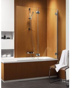 RADAWAY vannas siena CARENA PND I 150x130 Chrome + caurspīdīgs stikls (kreisā)