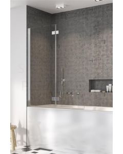 RADAWAY bathtub wall NES PND I 150x140 Chrome + transparent glass (right)