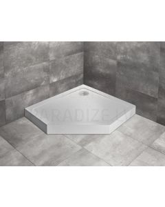 RADAWAY dušas paliktnis DOROS PT E Compact Stone White 100x80x11.5 (labā)