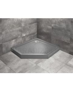 RADAWAY dušas paliktnis DOROS PT E Compact Stone Anthracite 100x80x11.5 (kreisā)