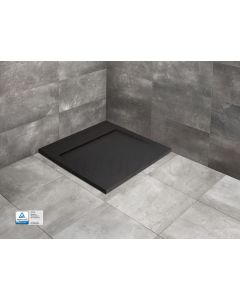 RADAWAY akmens masas dušas paliktnis TEOS C Black  80x80x4