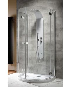 RADAWAY shower enclosure ALMATEA P 195x100x90 Chrome + Graphite glass