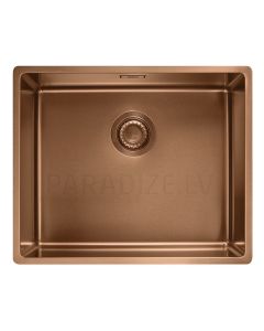 FRANKE stainless steel kitchen sink MYTHOS Masterpeace with button copper tone 54x45 cm