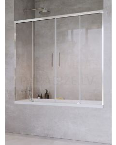 RADAWAY vannas siena IDEA PN DWD 150x180 Chrome + caurspīdīgs stikls