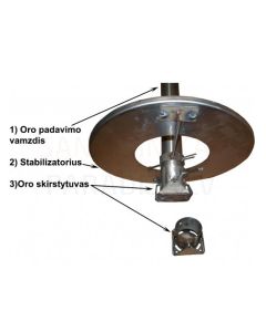 STROPUVA gaisa sadalītājs ar stabilizatoru S10 (malkai, briketēm, granulām)