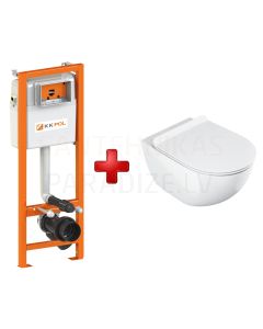 RAVAK комплект подвесного туалета Vita RimOff с крышкой Soft Close Vita Slim