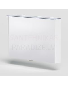 KAME veidrodinė spintelė SOFT 100 su LED (blizgi balta) 700x1000 mm