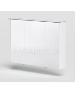 KAME шкафчик с зеркальными дверцами SOFT 100 с LED (блестящий белый) 700x1000 мм