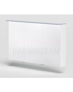 KAME шкафчик с зеркальными дверцами SOFT 120 с LED (блестящий белый) 700x1200 мм