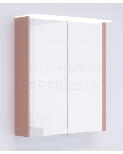 KAME mirror cabinet LOFT  60 with LED (pink) 700x600 mm