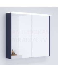 KAME mirror cabinet LOFT  80 with LED (dark blue) 700x800 mm