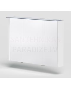 KAME veidrodinė spintelė LOFT 100 su LED (matinė balta) 700x1000 mm