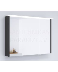 KAME veidrodinė spintelė LOFT 100 su LED (antracito pilka) 700x1000 mm