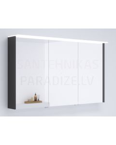 KAME шкафчик с зеркальными дверцами LOFT 120 с LED (антрацитовый серый) 700x1200 мм