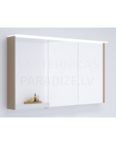 KAME spoguļskapītis LOFT 120 ar LED (kakao brūns) 700x1200 mm