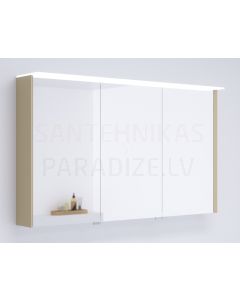 KAME шкафчик с зеркальными дверцами LOFT 120 с LED (Linen) 700x1200 мм