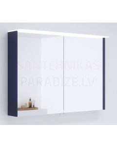KAME шкафчик с зеркальными дверцами LOFT 100 с LED (темно синий) 700x1000 мм