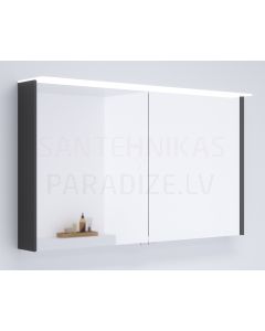 KAME spoguļskapītis LOFT 120 ar LED (antracīta pelēks) 700x1200 mm