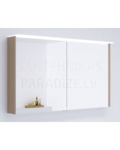 KAME veidrodinė spintelė LOFT 120 su LED (kakavinė) 700x1200 mm