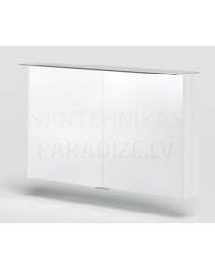 KAME шкафчик с зеркальными дверцами NATURA WOOD 120 с LED (беленый дуб) 700x1200 мм
