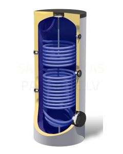 NOBEL accumulation tank HP 400 liter with one heat exchanger for heat pump systems (S=4.76m2)