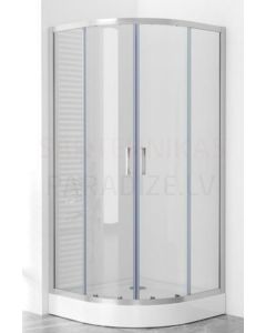 ETOVIS shower enclosure aluminum + transparent glass 80x80 ET-8204 ST-SKCH without tray