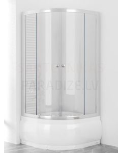 ETOVIS dušas kabīne alumīnija + caurspīdīgs stikls 90x90 ET-8205 ST-SK bez paliktņa