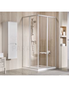 Ravak shower enclosure Supernova SRV2 100 S H=195 white + glass Grape