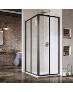 Ravak shower enclosure Supernova SRV2 100 S H=195 black + glass Grape