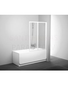 Ravak bathtub wall VS2 105 white + plastic Rain