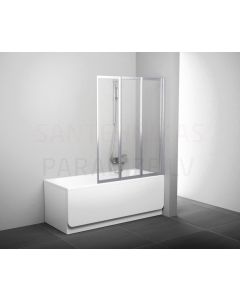 Ravak bathtub wall VS3 130 satin + glass Grape