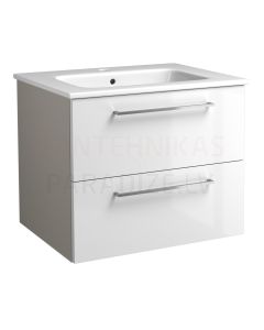 RB JOY  60 izlietnes skapītis ar izlietni (Taupe/spīdīgi balts) 500x590x460 mm