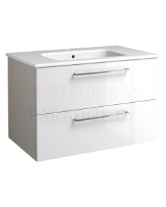 RB JOY  80 izlietnes skapītis ar izlietni (Taupe/spīdīgi balts) 500x800x460 mm