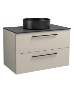 RB JOY TONDO 80 sink cabinet with sink (Taupe/black moon) 500x800x465 mm